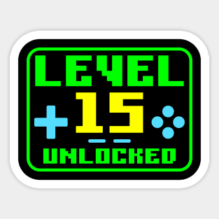 Level 15 Unlocked Sticker